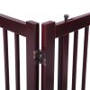 24 inch Pet Fence Suitable For Indoor Use Log Environmental Protection Material - Brown